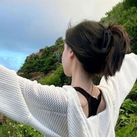 White Hollow Out Cropped Sweater  - Thumbnail 1