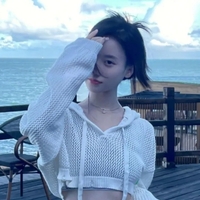 White Hollow Out Cropped Sweater  - Thumbnail 5