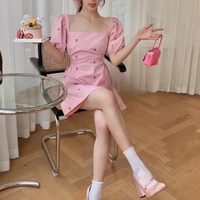 Pink Cherry Backless Mini Dress  - Thumbnail 3