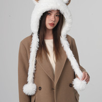 Cute Lamb Ears Plush Hat - Thumbnail 6