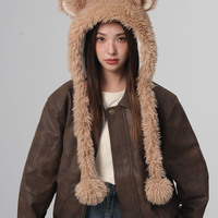 Cute Lamb Ears Plush Hat - Thumbnail 4