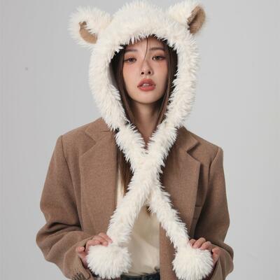Cute lamb ears plush hat