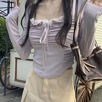 Purple Lace Crop Top  - Thumbnail 4