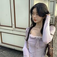 Purple Lace Crop Top  - Thumbnail 5