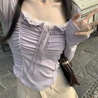 Purple Lace Crop Top  - Thumbnail 7