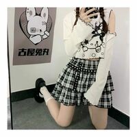 Cat Off Shoulder Frill Long Sleeve Shirt  - Thumbnail 4