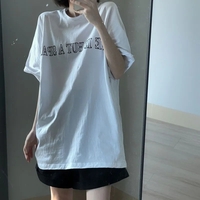 Flower Print Loose Short Sleeve T-shirt  - Thumbnail 2