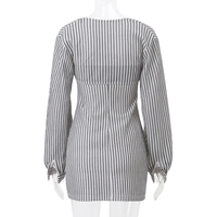 2PCS Vertical Stripe Slip Dress + Jacket - Thumbnail 7