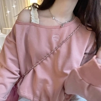 Pink Cat Embroidery Crop Sweater  - Thumbnail 4