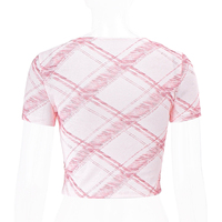 Pink Plaid Crop Top - Thumbnail 7