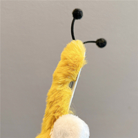 Honey Bee Fluffy Plush Phone Case For iPhone (iPhone 11-iPhone14) - Thumbnail 6