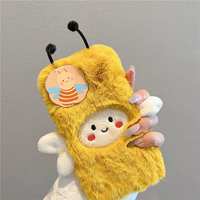 Honey Bee Fluffy Plush Phone Case For iPhone (iPhone 11-iPhone14) - Thumbnail 1