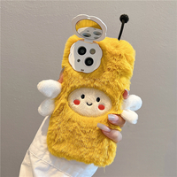 Honey Bee Fluffy Plush Phone Case For iPhone (iPhone 11-iPhone14) - Thumbnail 2
