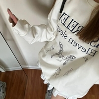 White Ballet Dancer Print Crewneck Sweater  - Thumbnail 2