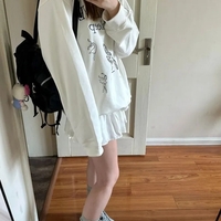 White Ballet Dancer Print Crewneck Sweater  - Thumbnail 4