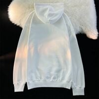 Purple Flower Kitten Print Oversized Hoodie  - Thumbnail 7