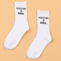 Free Shipping-PERFECTION IS BORING SOCKS - Thumbnail 5