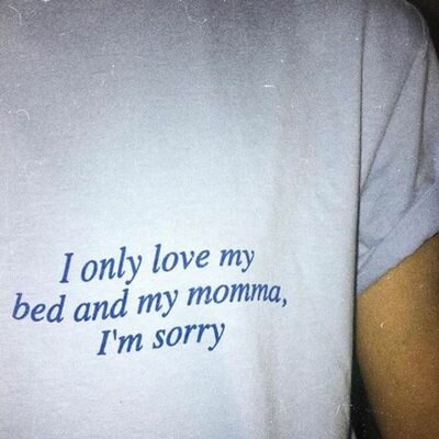 Free shipping-i only love my bed and my momma tee - Thumbnail 4