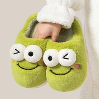 FREE SHIPPING Kawaii Frog Fuzzy Slippers - Thumbnail 1