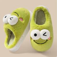 FREE SHIPPING Kawaii Frog Fuzzy Slippers - Thumbnail 2