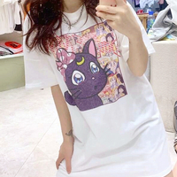 Crystal Rhinestone Sailor Moon Kitten Tee - Thumbnail 2