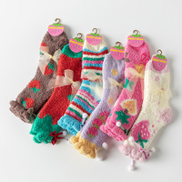 Soft Strawberry Christmas Fleece Socks - Thumbnail 3