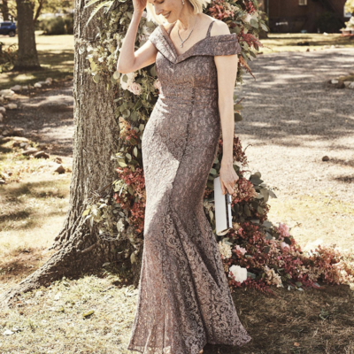 Lace mother of the bride dresses mermaid for wedding party - Thumbnail 3