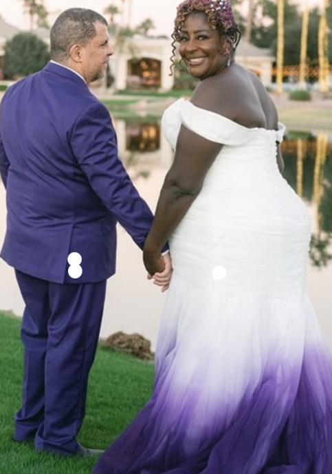 plus size wedding dresses with purple accents Gothic Purple Wedding Dress With Tulle