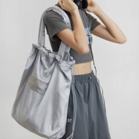 Free Shipping-Y2K SILVER 2 WAY SHOULDER BAG - Thumbnail 1