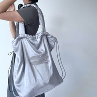 Free Shipping-Y2K SILVER 2 WAY SHOULDER BAG - Thumbnail 5
