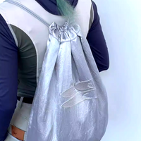 Free Shipping-Y2K SILVER 2 WAY SHOULDER BAG - Thumbnail 6