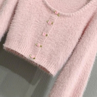 Fluffy Pink Rose Cardigan  - Thumbnail 8