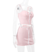 2PCS Sweet Pink Bow Sleeveless Lace Top + Skirt - Thumbnail 7