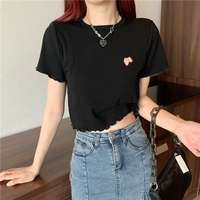 Strawberry Embroidery Ruffle Short Sleeve Shirt  - Thumbnail 5