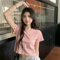 Strawberry Embroidery Ruffle Short Sleeve Shirt  - Thumbnail 6