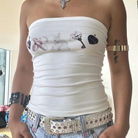 Ballet Print Tube Top - Thumbnail 1