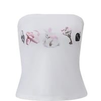 Ballet Print Tube Top - Thumbnail 5