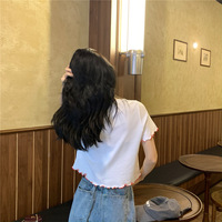 Heart Ruffle Short Sleeve T-shirt  - Thumbnail 8