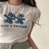 Bear Print Crop Top  - Thumbnail 1