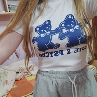 Bear Print Crop Top  - Thumbnail 4