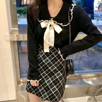 Bow Peterpan Collar Knit Sweater  - Thumbnail 6