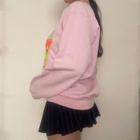 Deer Print Loose Sweatshirt  - Thumbnail 4