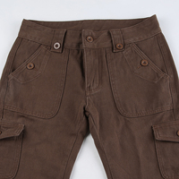 Brown Flare Boot Cut High Waist Trousers  - Thumbnail 6