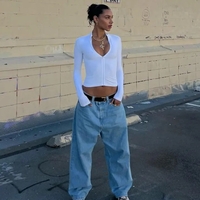 White Zipper Crop Jacket  - Thumbnail 3