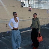 White Zipper Crop Jacket  - Thumbnail 5