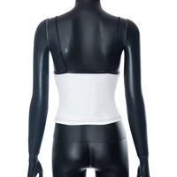 White Patchwork V Neck Camisole  - Thumbnail 8