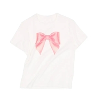 Pink Bow Print Short Sleeve T-shirt  - Thumbnail 5