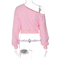 Bow Rhinestone Off Shoulder Sweater  - Thumbnail 8