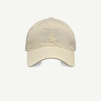 Bow Ribbon Rhinestone Baseball Cap  - Thumbnail 4