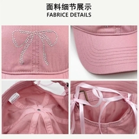 Bow Ribbon Rhinestone Baseball Cap  - Thumbnail 6